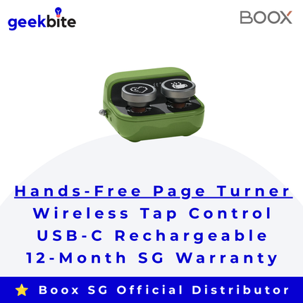 Onyx Boox Tappy Page Turner in Green, wireless hands-free page turner, official BOOX
