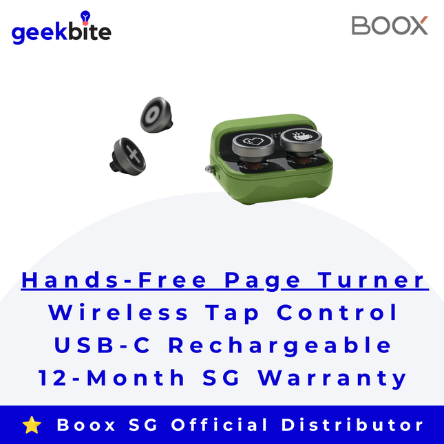 Onyx Boox Tappy Page Turner in Green, wireless hands-free page turner, official BOOX