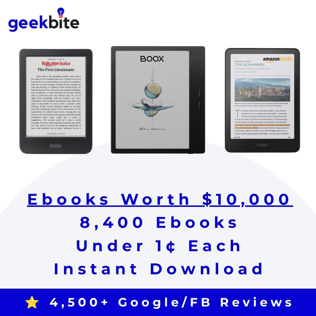 8,400 Ebooks Collection (8,000 Leisure & 400 Education) — Digital Download for Kindle, Kobo & Boox