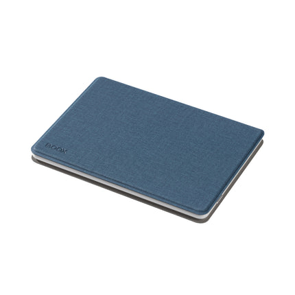 Navy fabric-textured smart cover for the Onyx Boox Go 6, shown closed from above